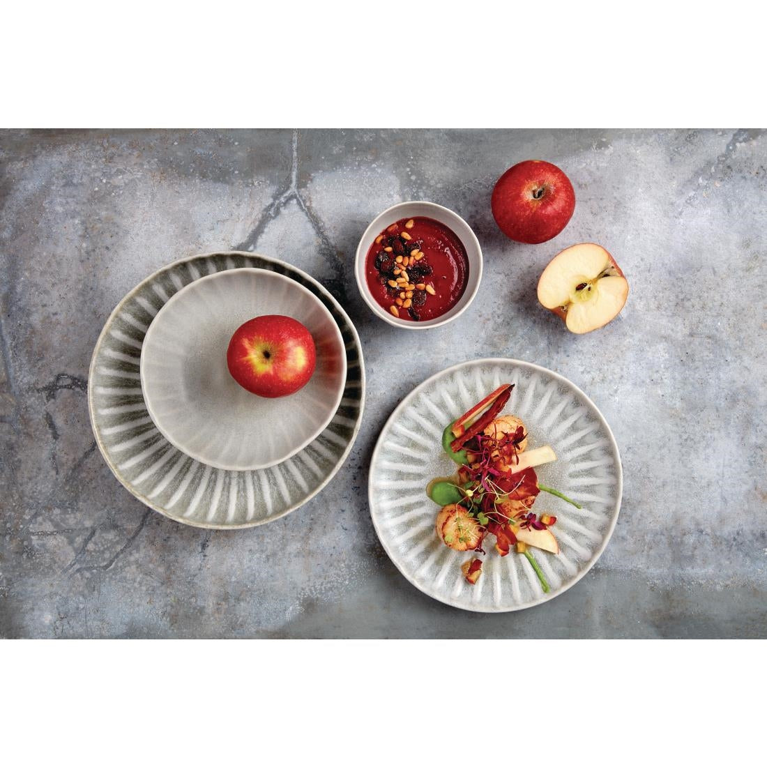 Olympia Corallite Plates Concrete Grey 280mm (Pack of 6) - FB954 Plates Olympia