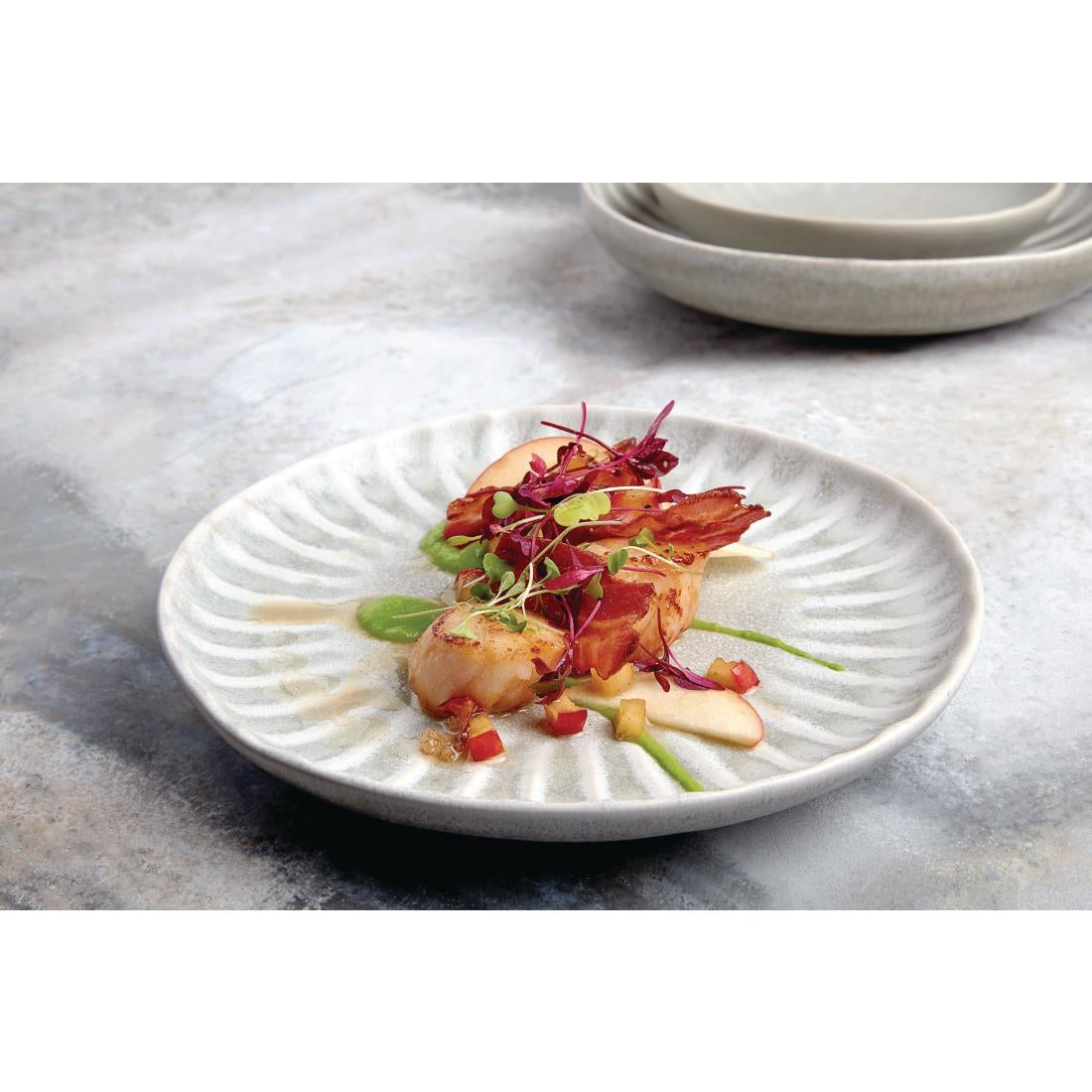 Olympia Corallite Plates Concrete Grey 205mm (Pack of 6) - FB955 Plates Olympia