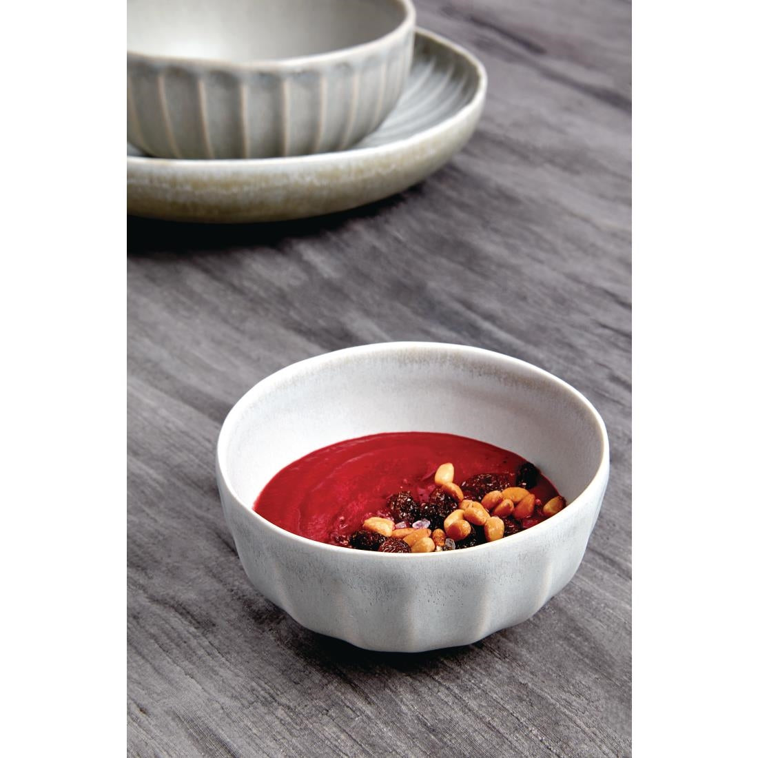 Olympia Corallite Deep Bowls Concrete Grey 105mm (Pack of 12) - FB958 Bowls Olympia