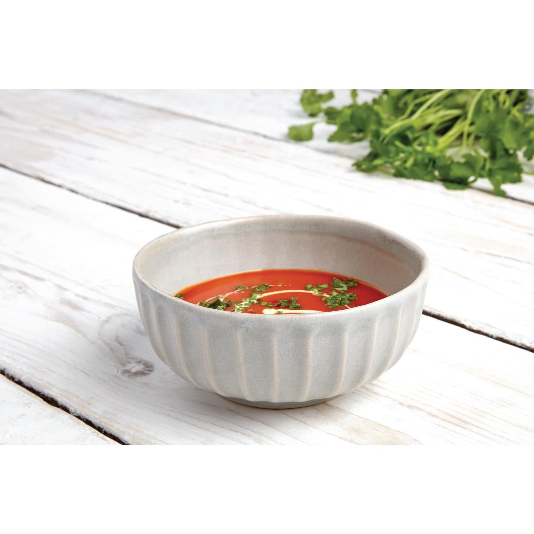 Olympia Corallite Deep Bowls Concrete Grey 105mm (Pack of 12) - FB958 Bowls Olympia