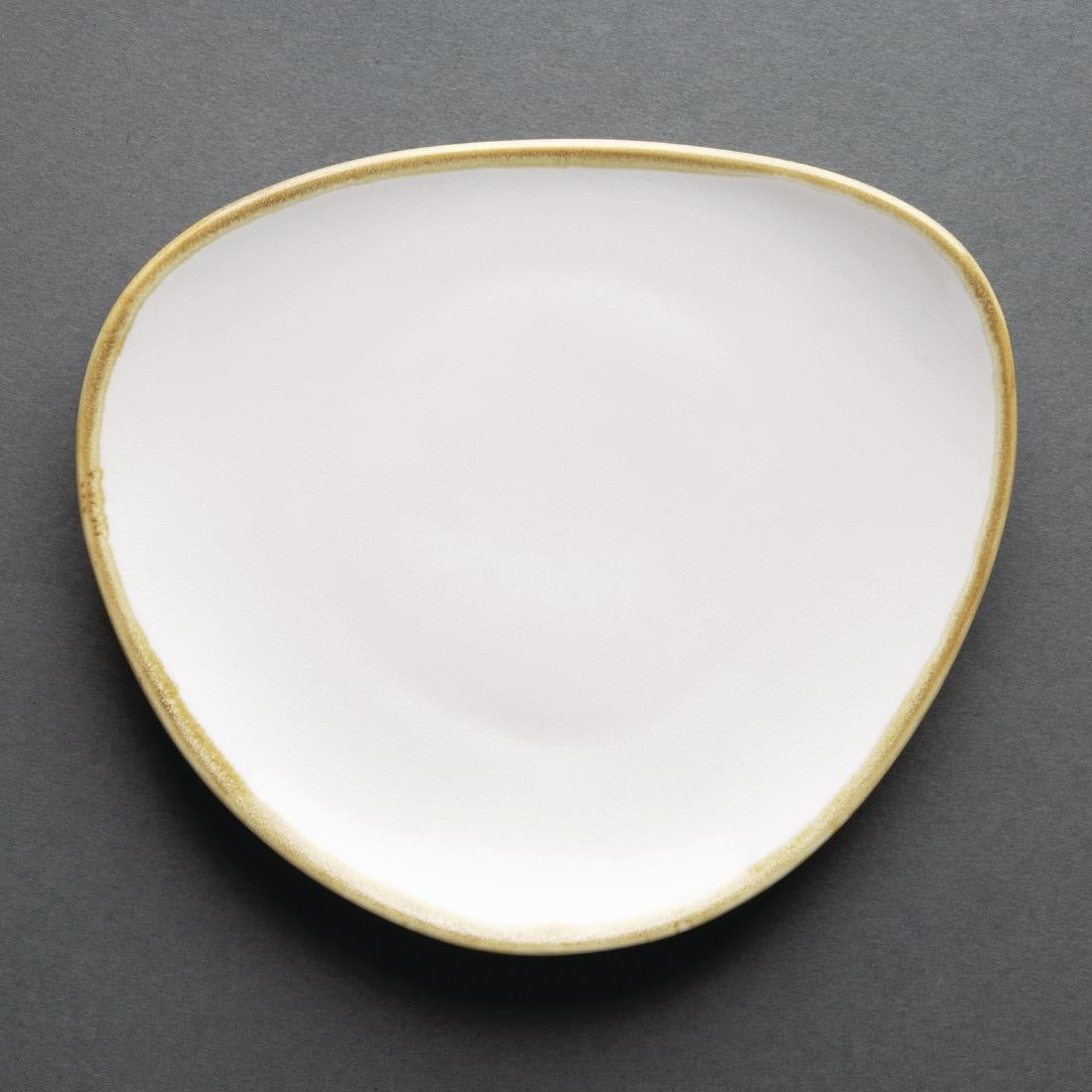 Olympia Kiln Triangular Plate Chalk 165mm (Pack of 6) - FB983 Plates Olympia