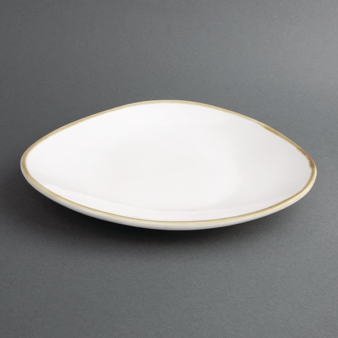 Olympia Kiln Triangular Plate Chalk 280mm (Pack of 4) - FB985 Plates Olympia