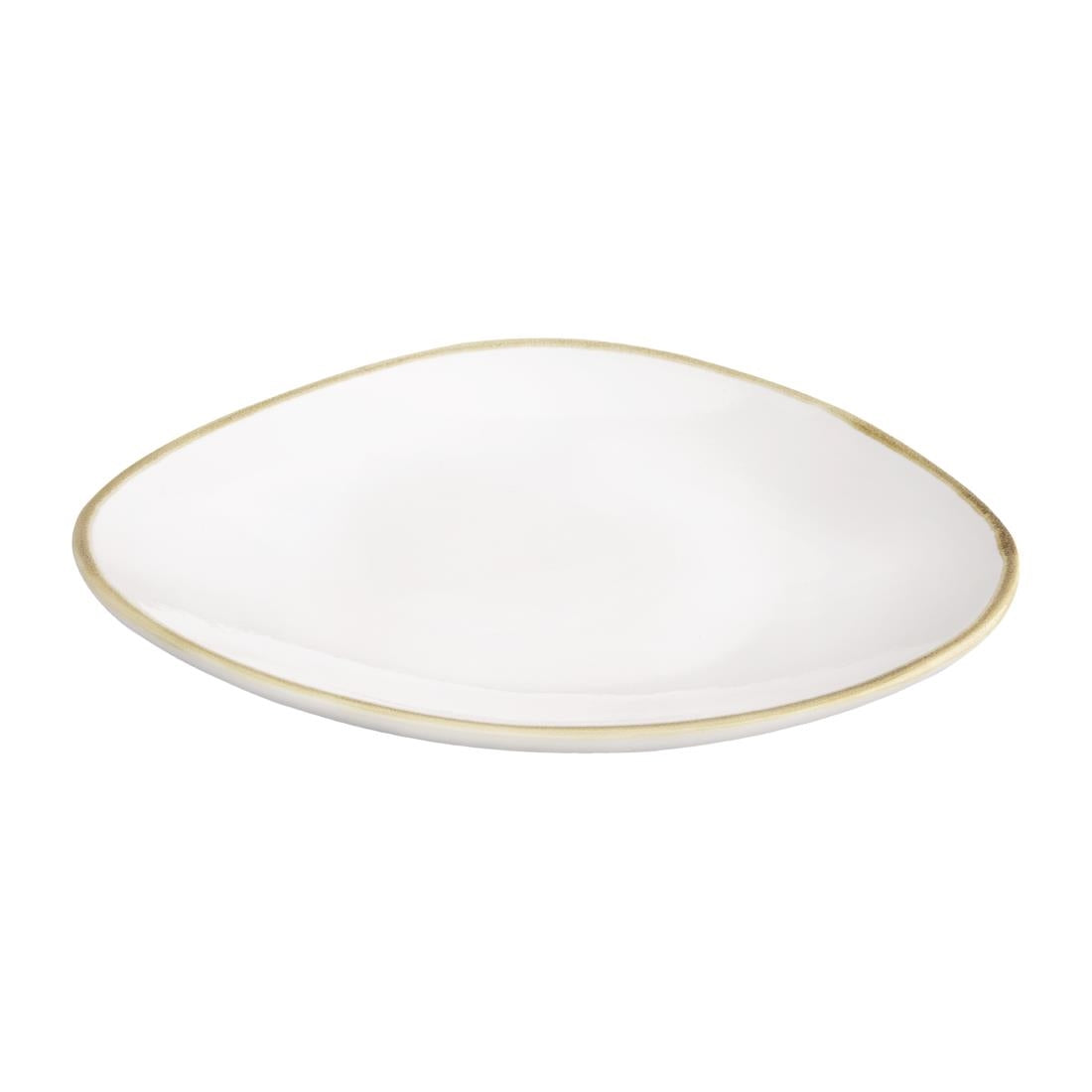 Olympia Kiln Triangular Plate Chalk 280mm (Pack of 4) - FB985 Plates Olympia