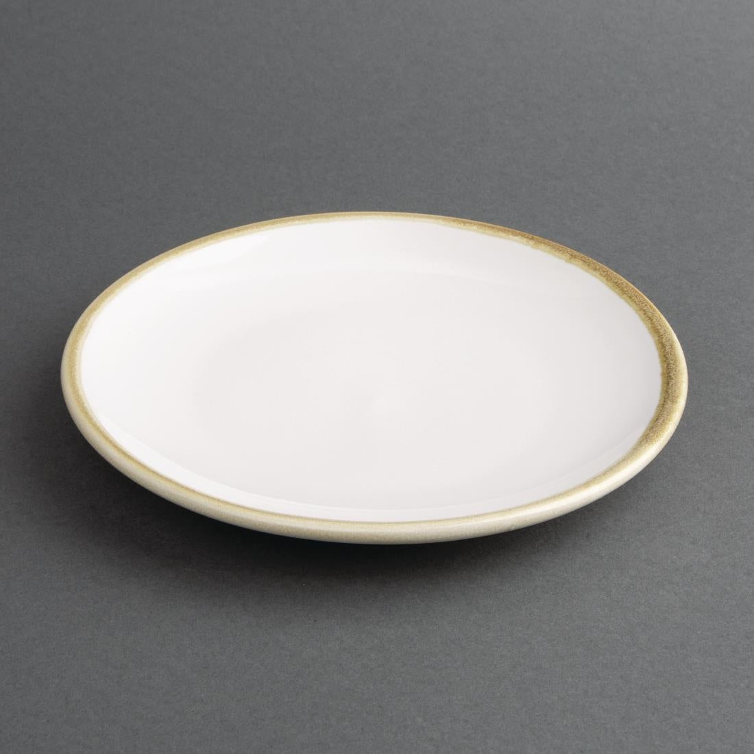 Olympia Kiln Coupe Plate Chalk 230mm (Pack of 6) - FB999 Plates Olympia