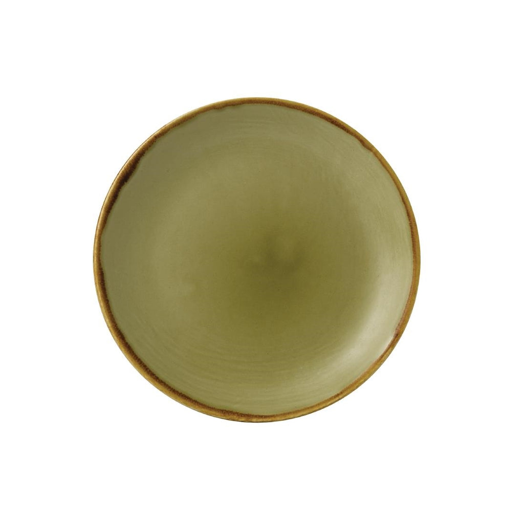 Dudson Harvest Evolve Coupe Plates Green 165mm (Pack of 12) - FC043 Plates Churchill
