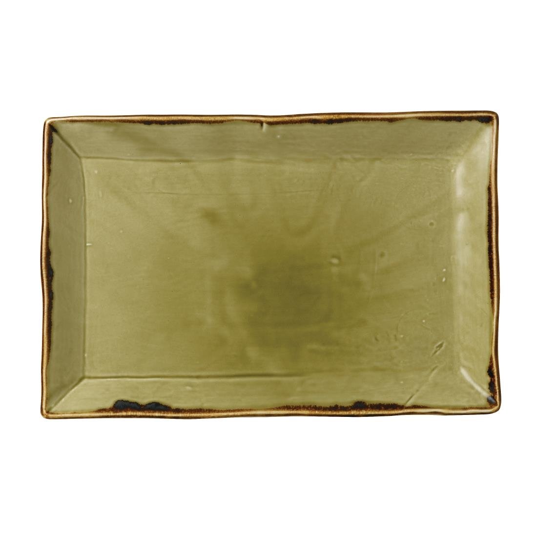 Dudson Harvest Rectangular Trays Green 230 x 336mm (Pack of 6) - FC052 Dudson Crockery Churchill