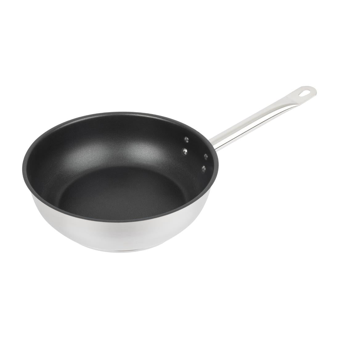 Vogue Stainless Steel Non-Stick Teflon Platinum Plus Sauté Pan 24cm - FC099 Vogue