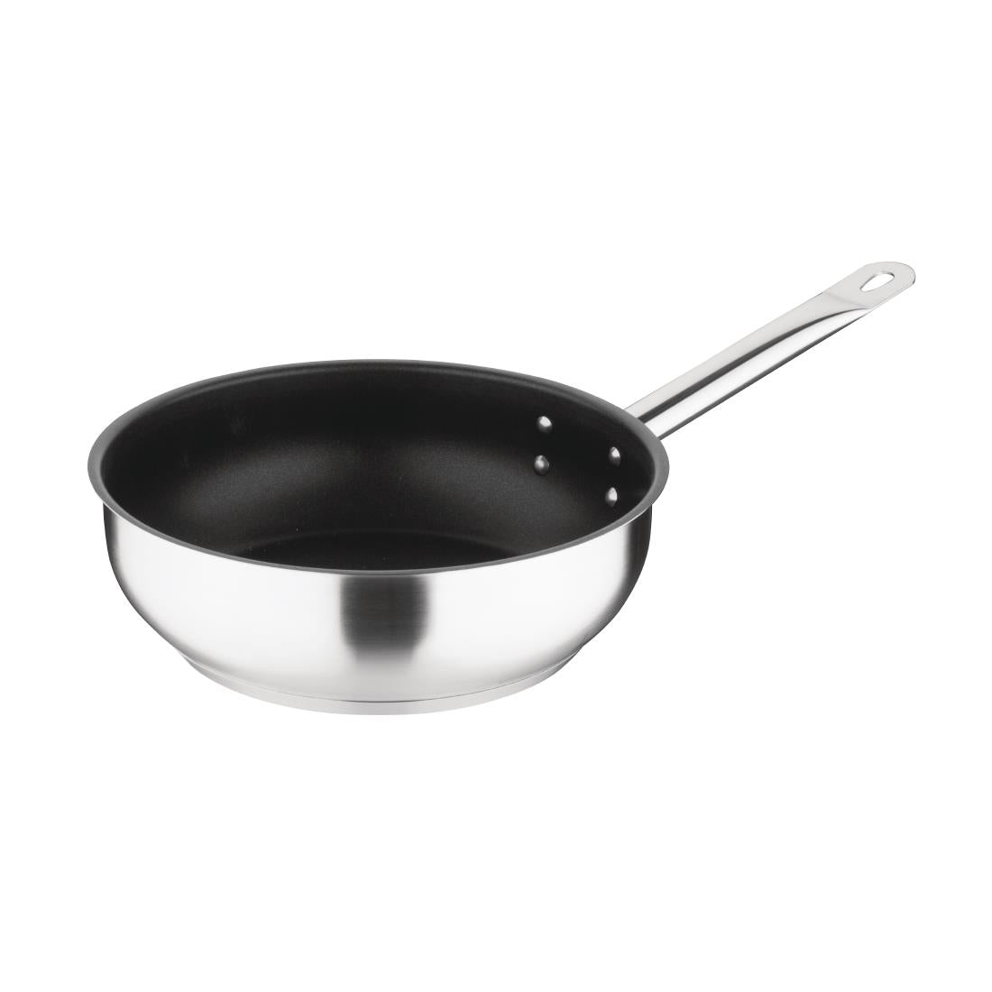 Vogue Stainless Steel Non-Stick Teflon Platinum Plus Sauté Pan 24cm - FC099 Vogue