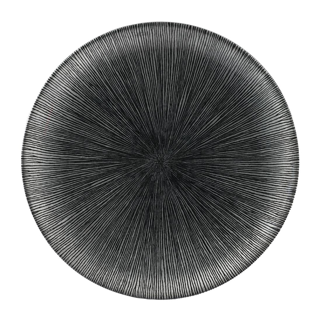 Churchill Studio Prints Agano Coupe Plates Black 288mm (Pack of 12) - FC100 Plates Churchill