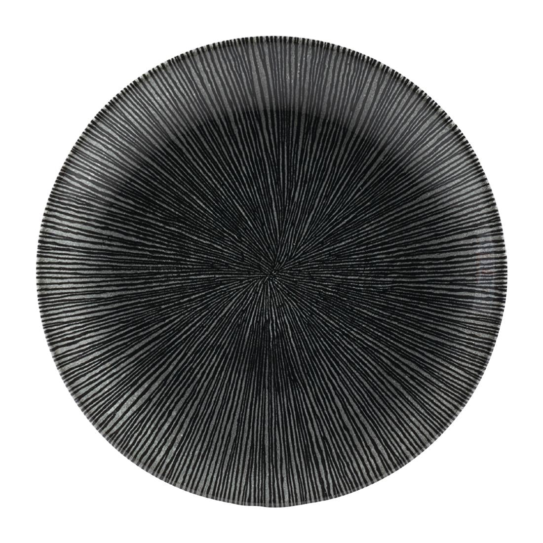 Churchill Studio Prints Agano Coupe Plates Black 165mm (Pack of 12) - FC103 Plates Churchill