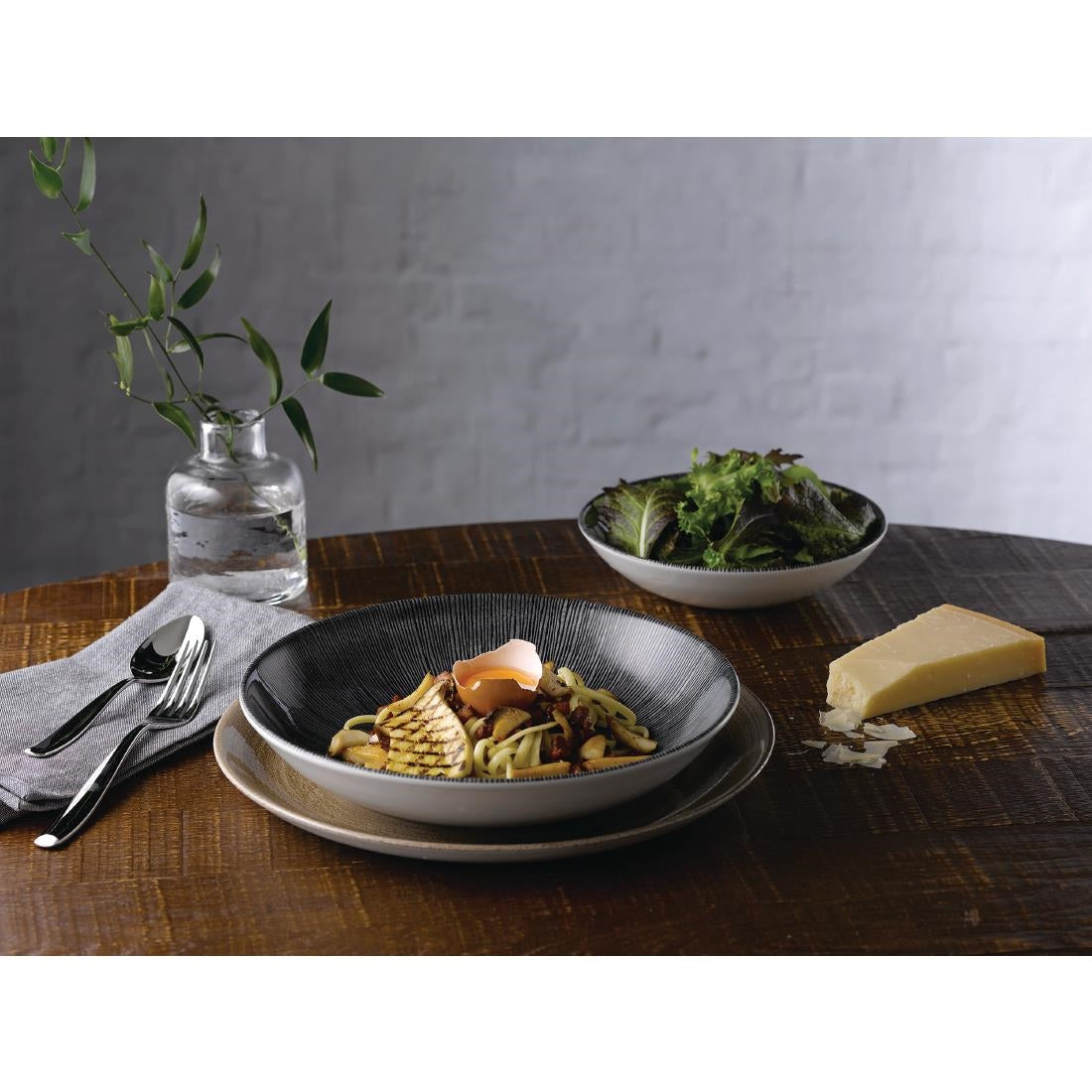 Churchill Studio Prints Agano Coupe Bowls Black 248mm (Pack of 12) - FC104 Bowls Churchill