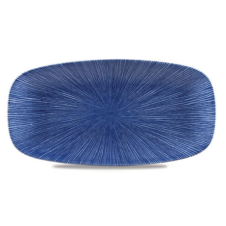 Churchill Studio Prints Agano Oblong Chefs Plates Blue 355 x 189mm (Pack of 6) - FC110 Plates Churchill