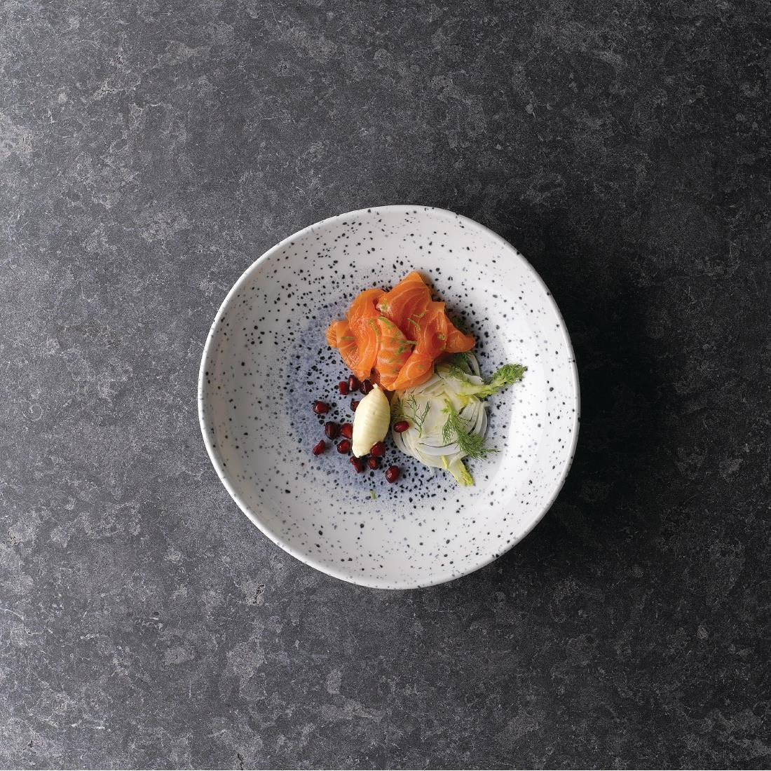 Churchill Studio Prints Mineral Blue Centre Organic Round Bowls 253mm 1.1Ltr (Pack of 12) - FC129 Bowls Churchill