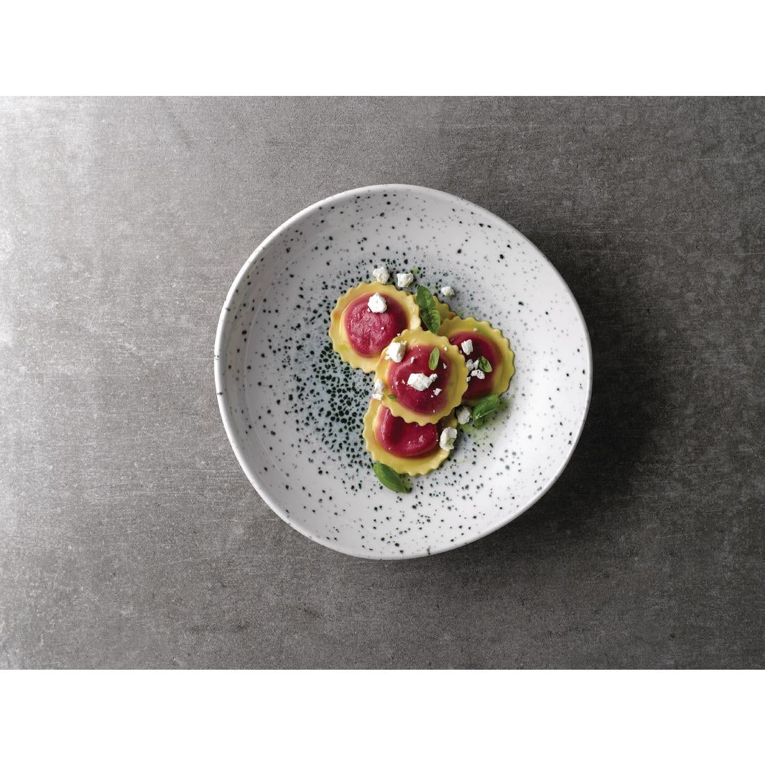 Churchill Studio Prints Mineral Blue Centre Organic Round Bowls 253mm 1.1Ltr (Pack of 12) - FC129 Bowls Churchill