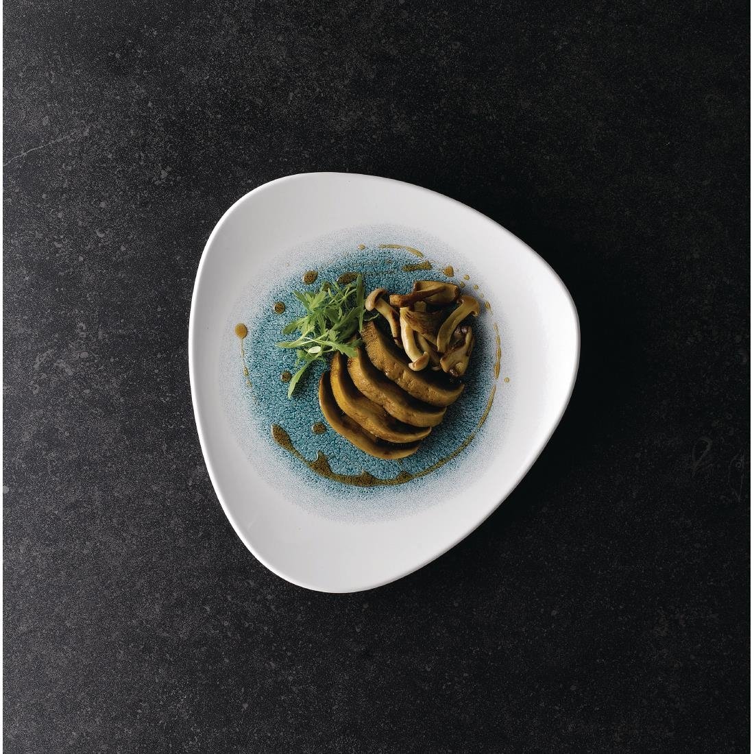Churchill Studio Prints Raku Triangle Plates Jade Green 265mm (Pack of 12) - FC136 Plates Churchill