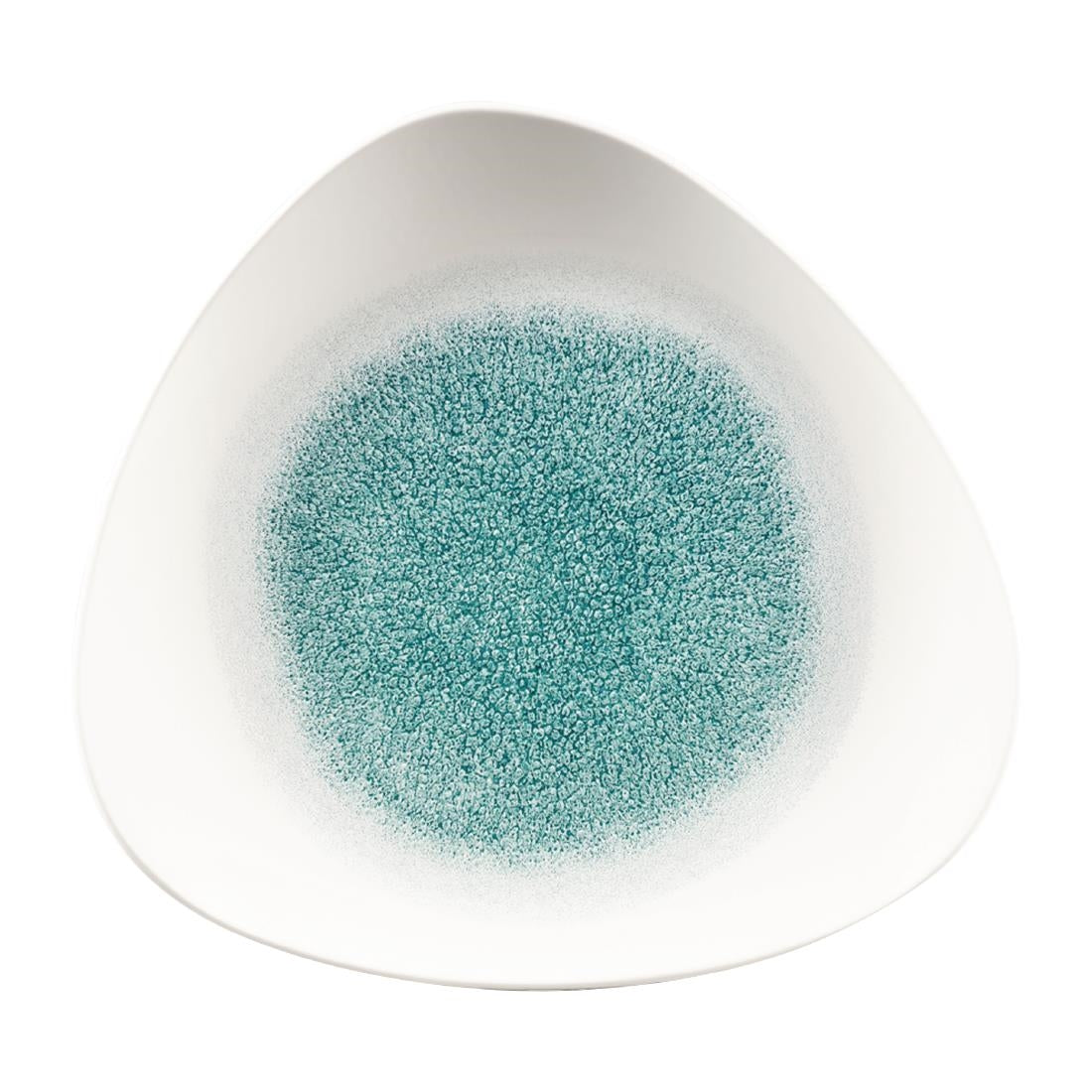 Churchill Studio Prints Raku Triangle Plates Jade Green 265mm (Pack of 12) - FC136 Plates Churchill
