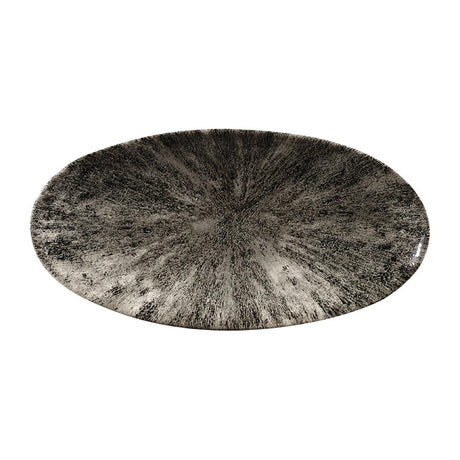 Churchill Studio Prints Stone Chefs Plates Quartz Black 299 x 150mm (Pack of 12) - FC140 Plates Churchill