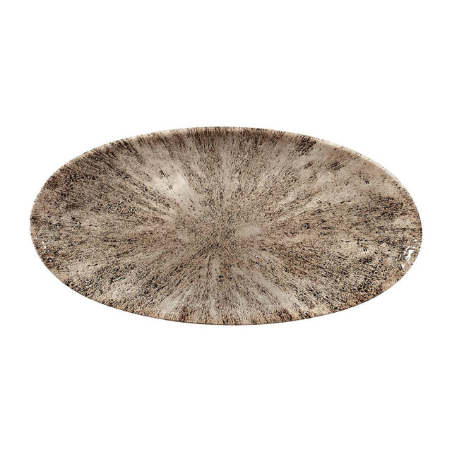 Churchill Studio Prints Stone Chefs Plates Zircon Brown 299 x 150mm (Pack of 12) - FC144 Plates Churchill