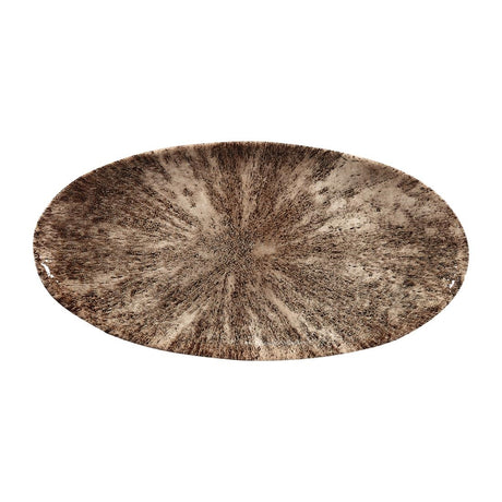 Churchill Studio Prints Stone Chefs Plates Zircon Brown 347 x 173mm (Pack of 6) - FC145 Plates Churchill