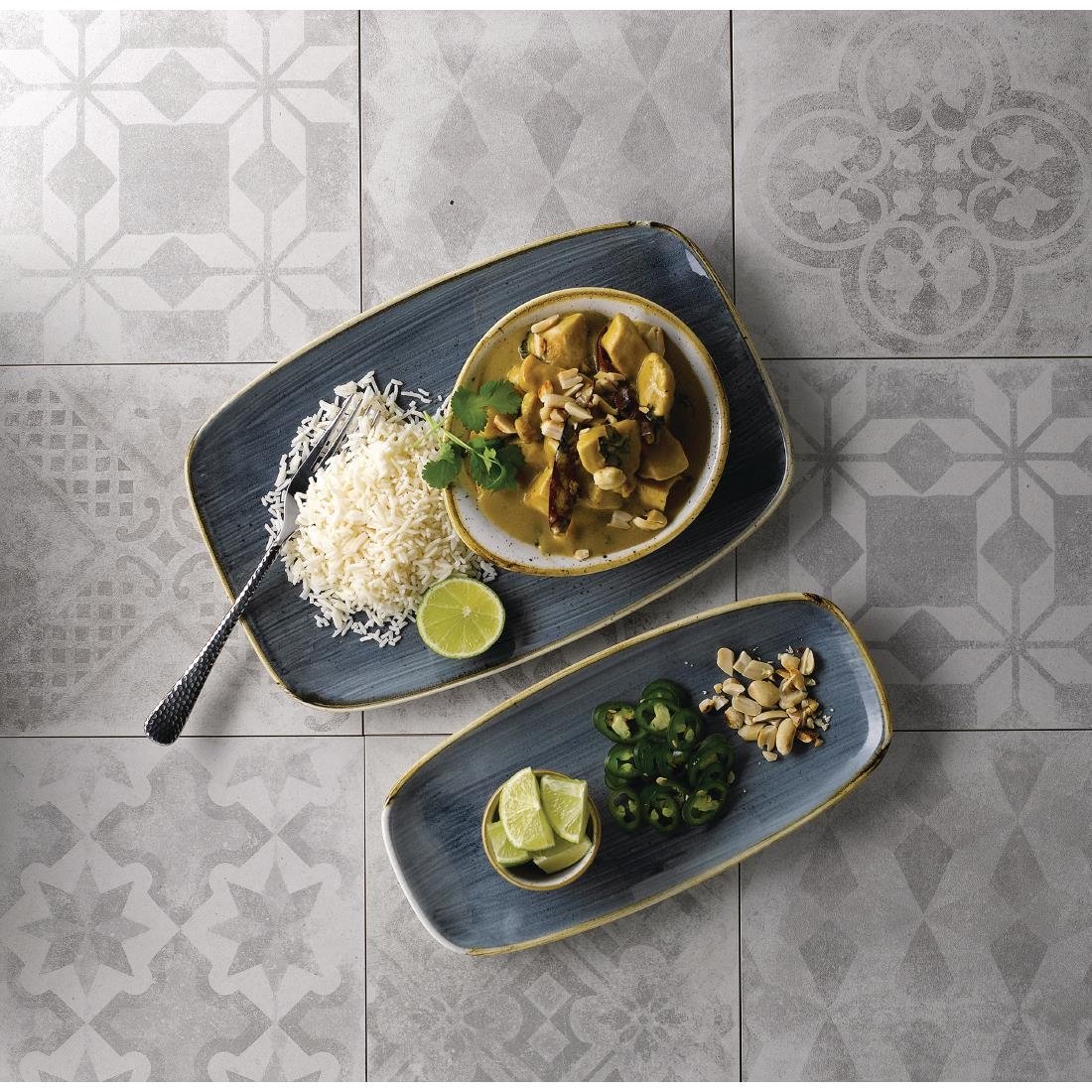 Churchill Stonecast No. 2 Oblong Chefs Plates 269 x 127mm Blueberry (Pack of 12) - FC150 Plates Churchill