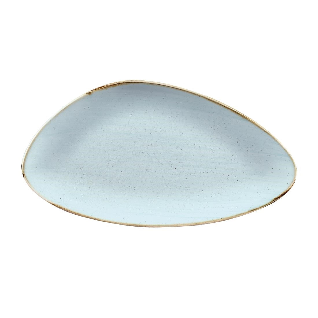 Churchill Stonecast Triangular Chefs Plates Duck Egg 355 x 188mm (Pack of 6) - FC160 Plates Churchill