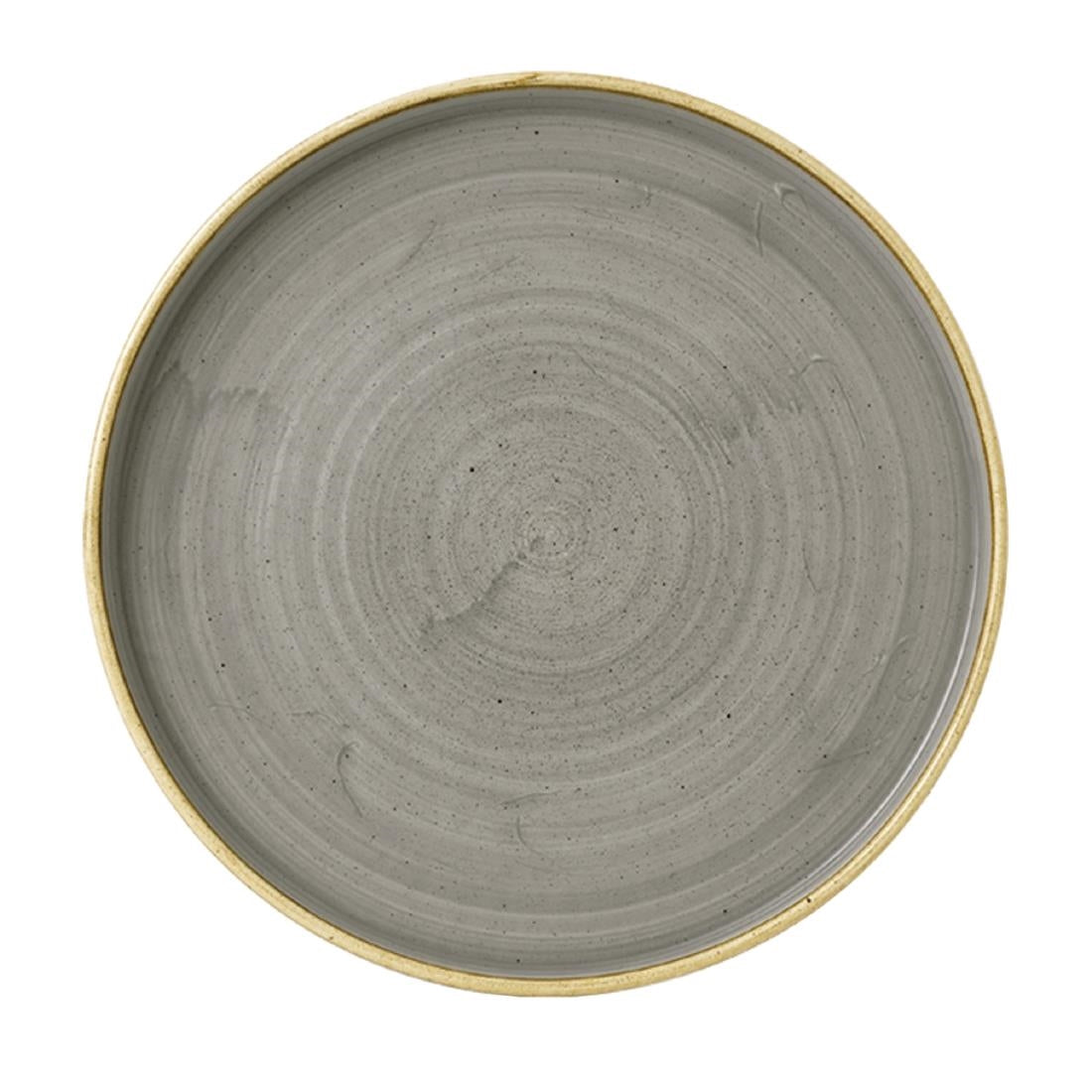 Churchill Stonecast Walled Chefs Plates Peppercorn Grey 210mm (Pack of 6) - FC164 Plates Churchill