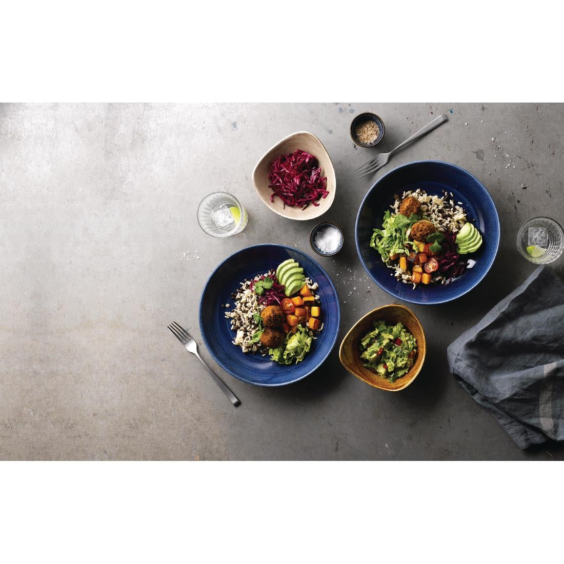 Churchill Stonecast Patina Coupe Bowls Cobalt 248mm (Pack of 12) - FC171 Bowls Churchill