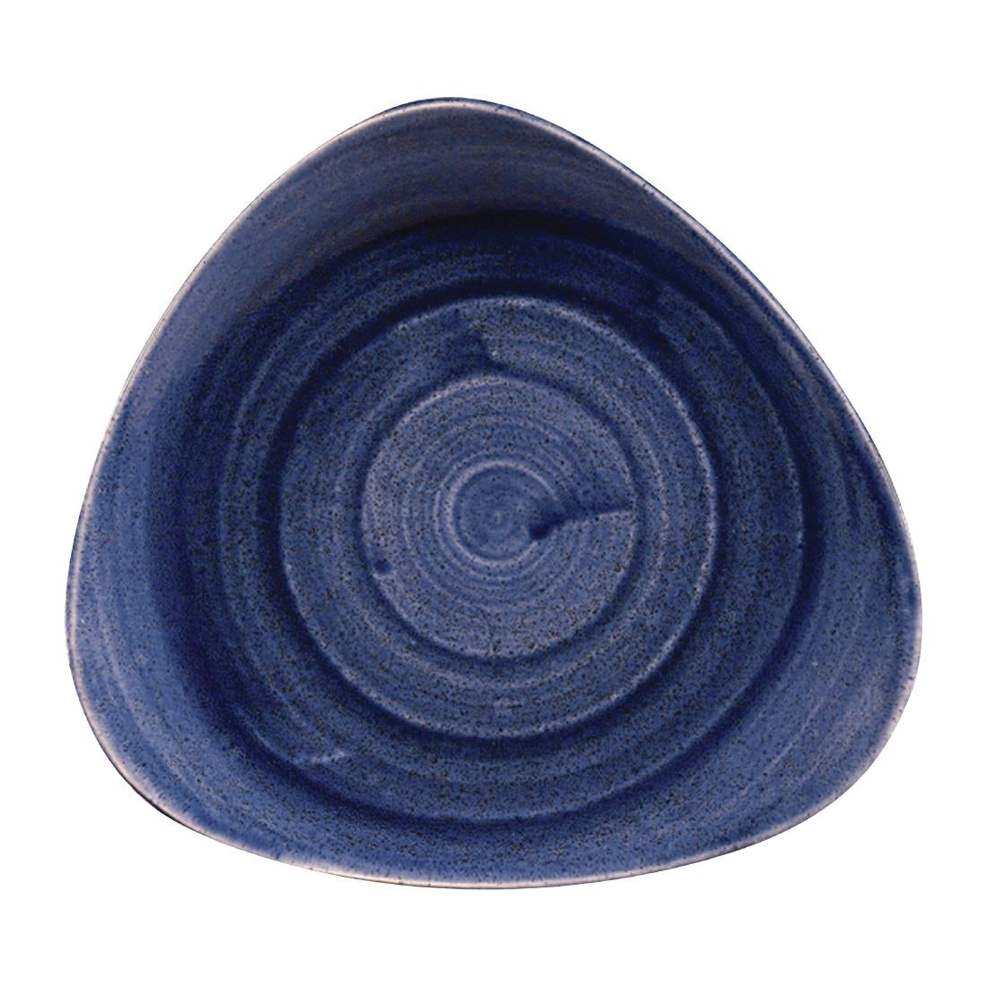 Churchill Stonecast Patina Triangular Plates Cobalt 229mm (Pack of 12) - FC172 Plates Churchill