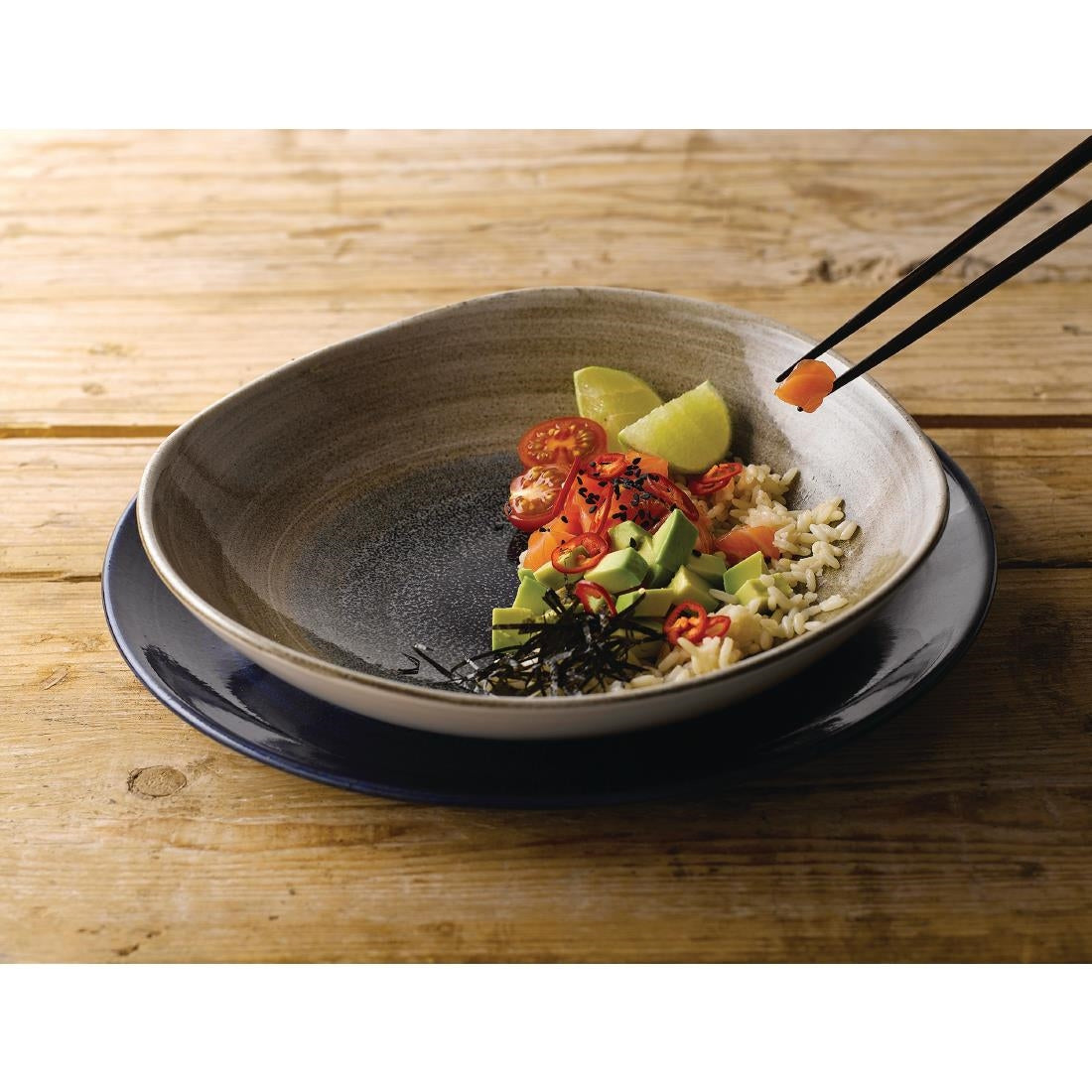 Churchill Stonecast Aqueous Organic Round Bowls Bayou Taupe 253mm (Pack of 12) - FC181 Bowls Churchill