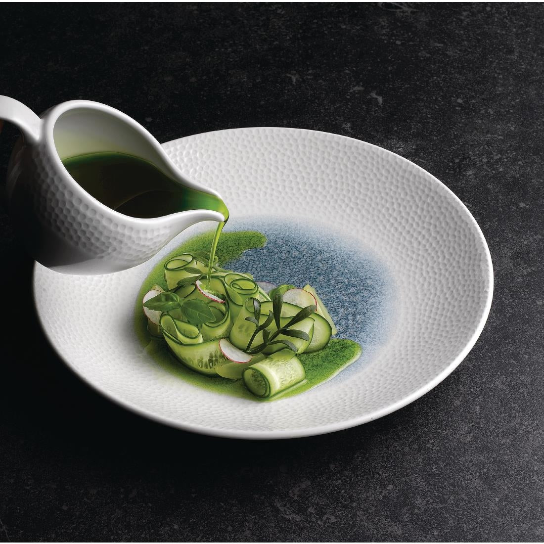 Churchill Isla Centre Print Deep Coupe Plates Topaz Blue 281mm (Pack of 12) - FC184 Plates Churchill