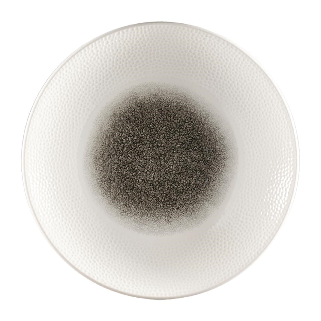 Churchill Isla Centre Print Deep Coupe Plates Quartz Black 255mm (Pack of 12) - FC187 Plates Churchill