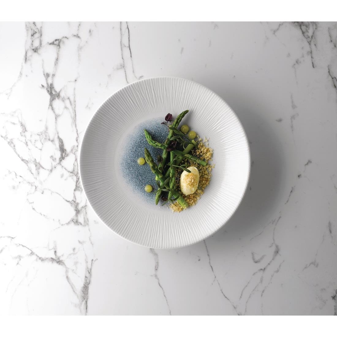 Churchill Bamboo Centre Print Deep Coupe Plates Topaz Blue 255mm (Pack of 12) - FC189 Plates Churchill