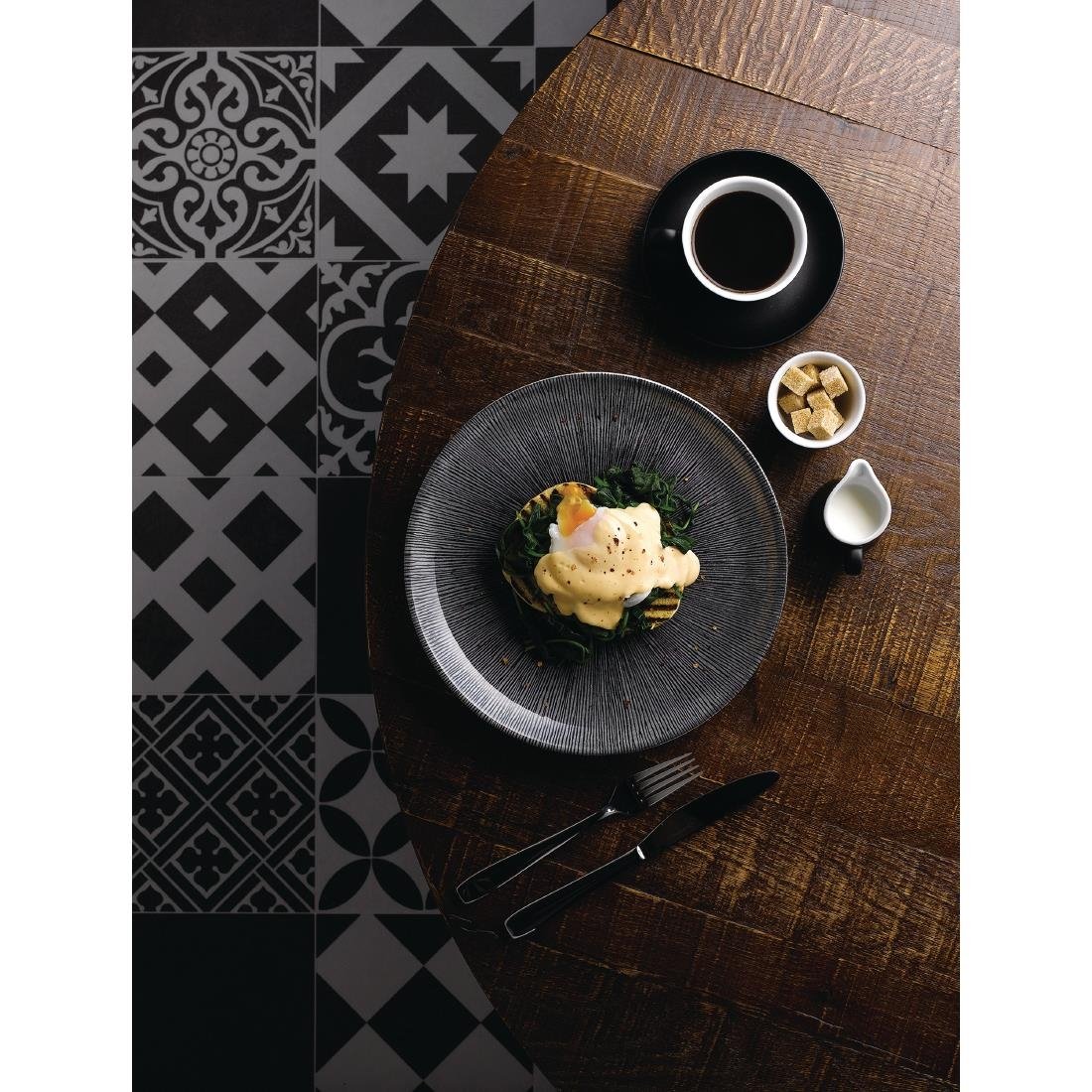 Churchill Menu Shades Ash Black Sugar Bowls 70mm (Pack of 6) - FC200 Bowls Churchill