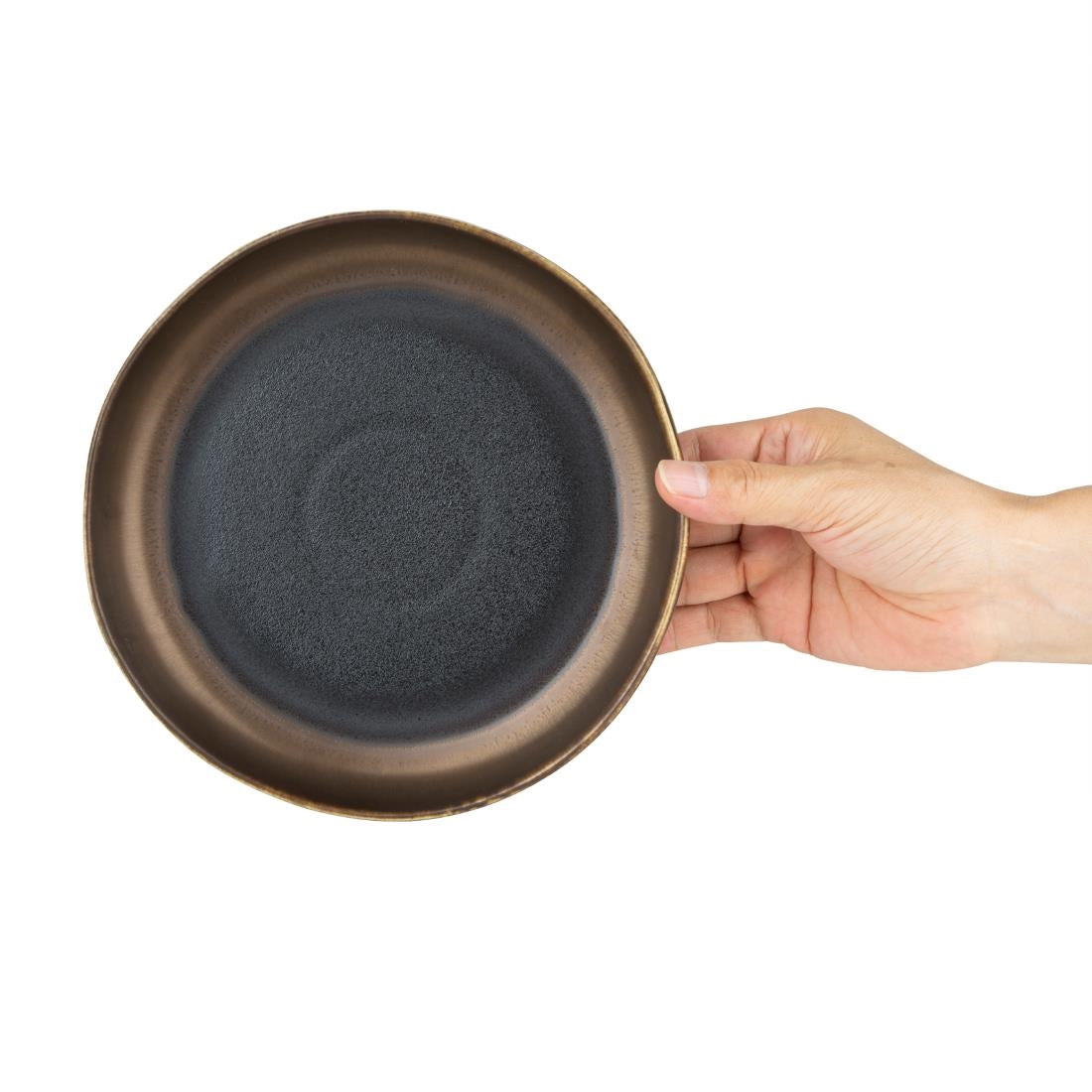 Olympia Ochre Flat Bowls 210mm 700ml (Pack of 6) - FC287 Bowls Olympia