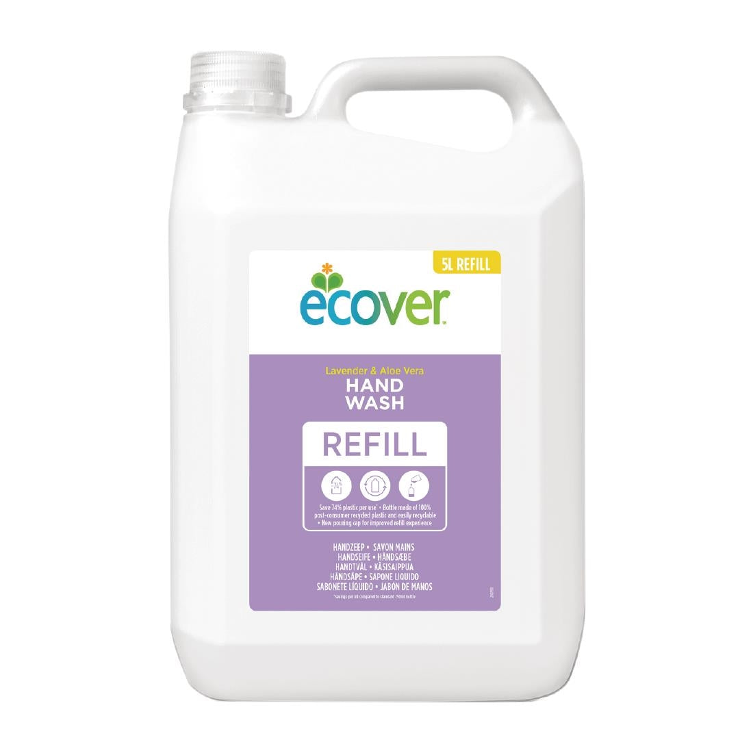 Ecover Perfumed Liquid Hand Soap Lavender 5Ltr - CX194 Ecover