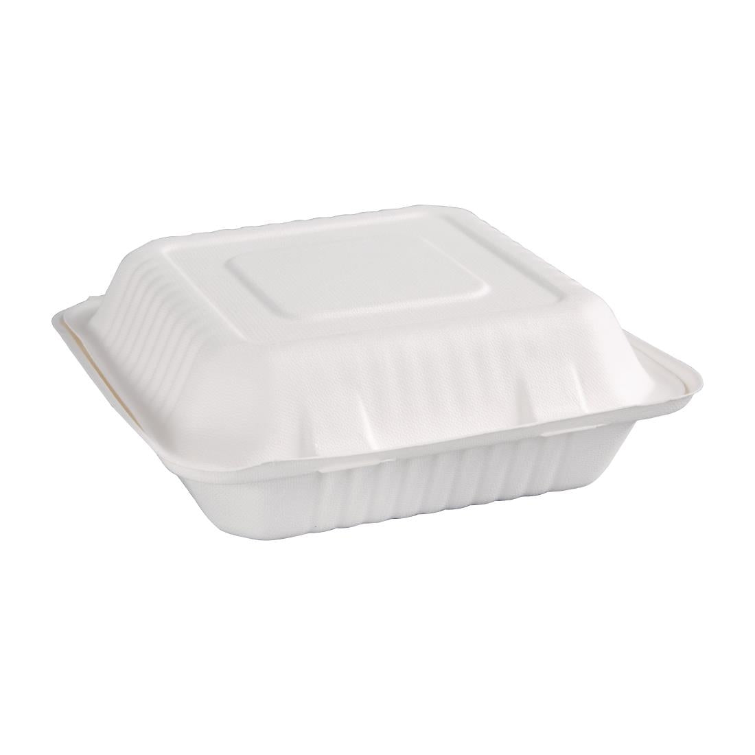 Fiesta Compostable Bagasse Hinged Food Containers 236mm (Pack of 200) - FC527  Fiesta