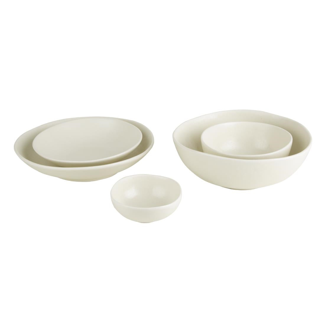 Olympia Build-a-Bowl Flat Bowls White 190mm (Pack of 6) - FC704 Bowls Olympia