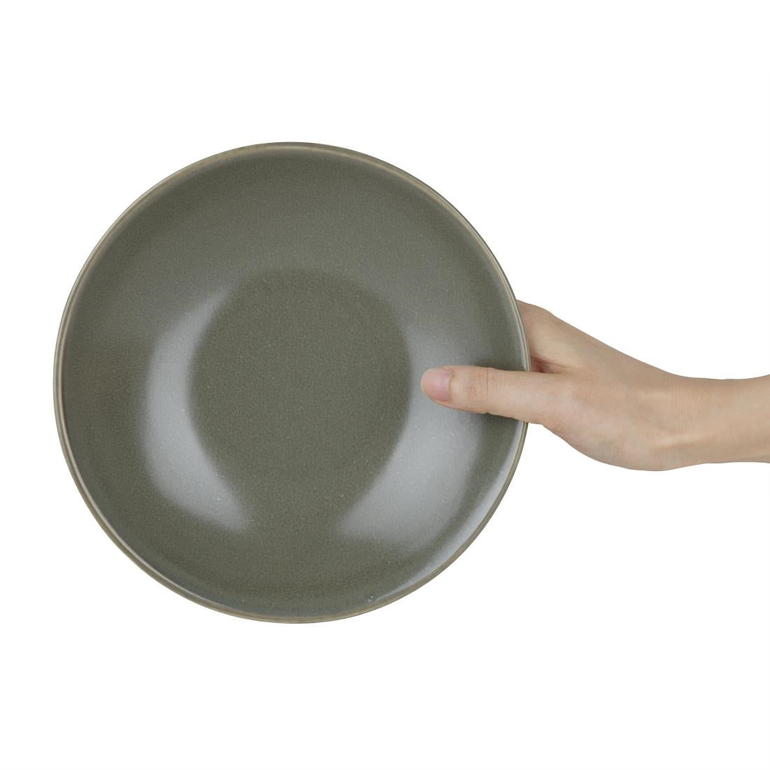 Olympia Build-a-Bowl Flat Bowls Green 190mm (Pack of 6) - FC710 Bowls Olympia