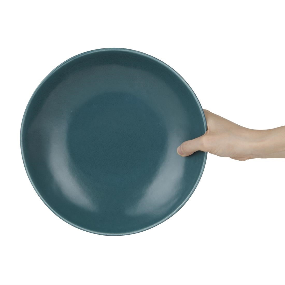 Olympia Build-a-Bowl Flat Bowls Blue 250mm (Pack of 4) - FC723 Bowls Olympia