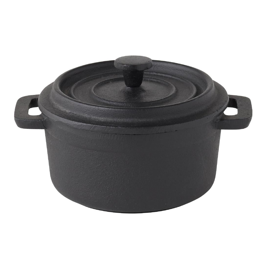 Utopia Pot Staub Round Black 100mm (Pack of 6) - FC832 Utopia