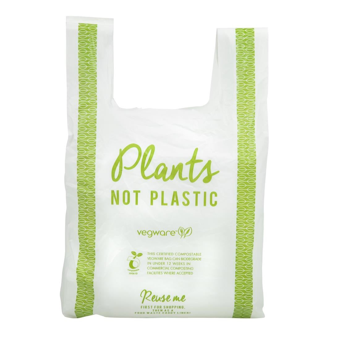 Vegware Compostable PLA Carrier Bags Medium (Pack of 500) - FC892 Vegware