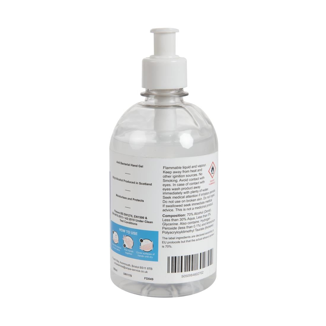 Jantex 70% Alcohol Hand Sanitiser 500ml - FD049 Jantex