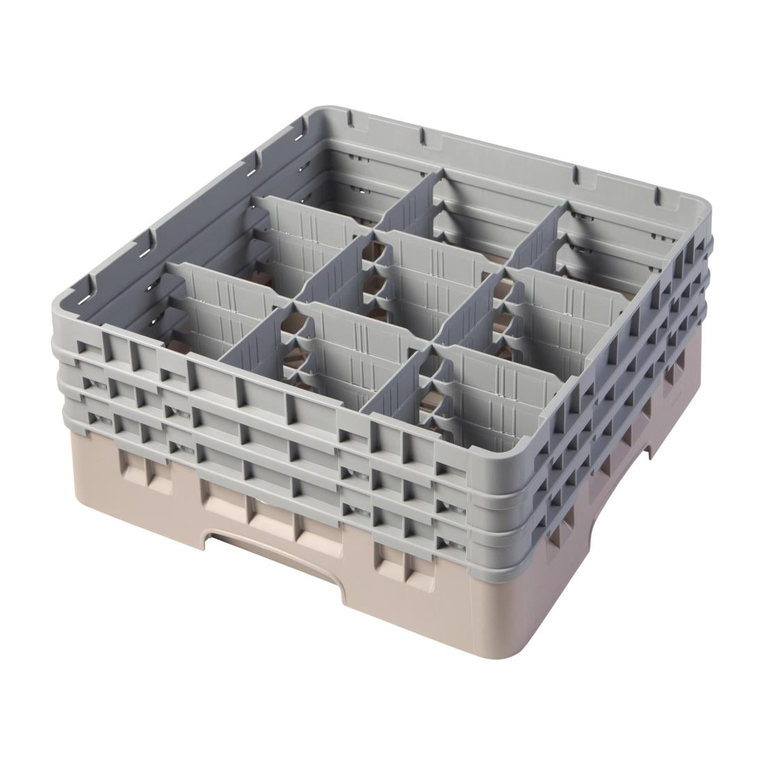 Cambro Camrack Beige 9 Compartments Max Glass Height 174mm - FD061 Cambro