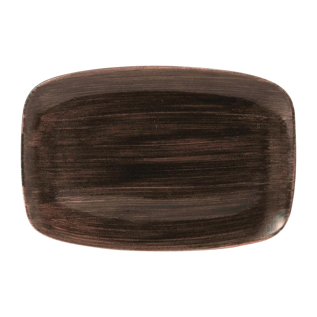 Churchill Stonecast Patina Oblong Plates Iron Black 343x235mm (Pack of 6) - FD815 Plates Churchill