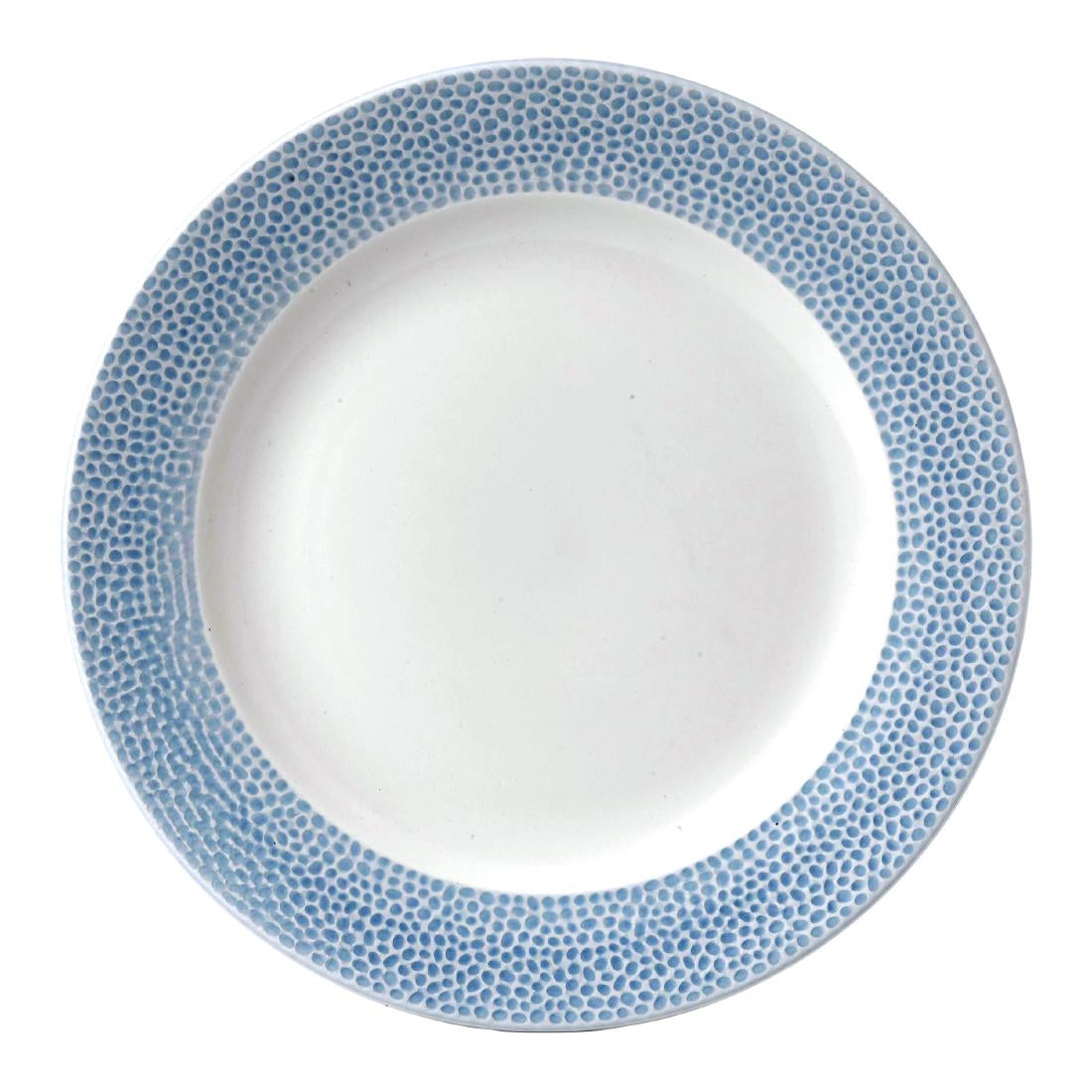 Churchill Isla Spinwash Ocean Blue Profile Footed Plate 260mm (Pack of 12) - FD835 Plates Churchill