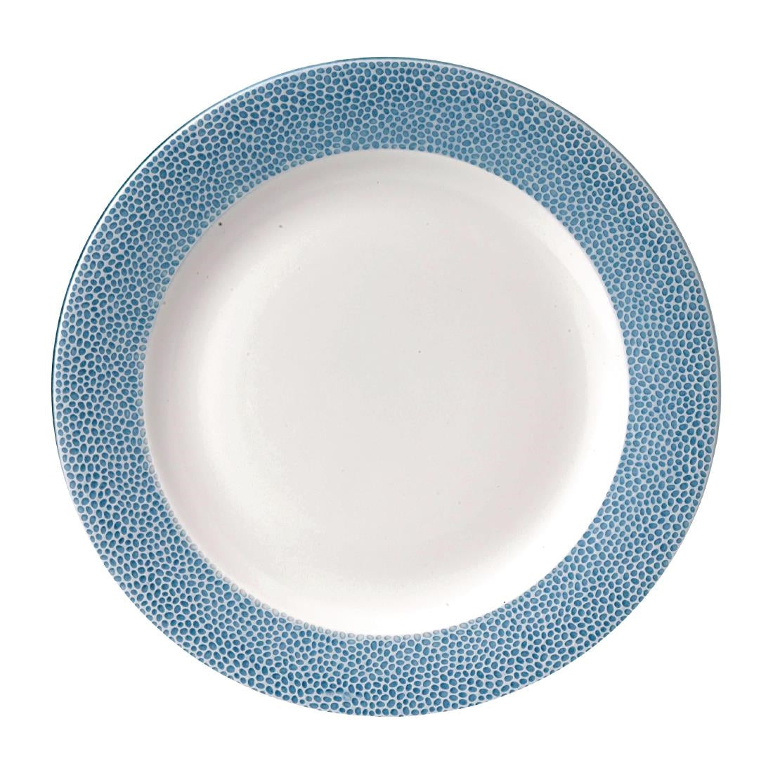 Churchill Isla Spinwash Profile Wide Rim Plates Ocean Blue 305mm (Pack of 12) - FD837 Plates Churchill