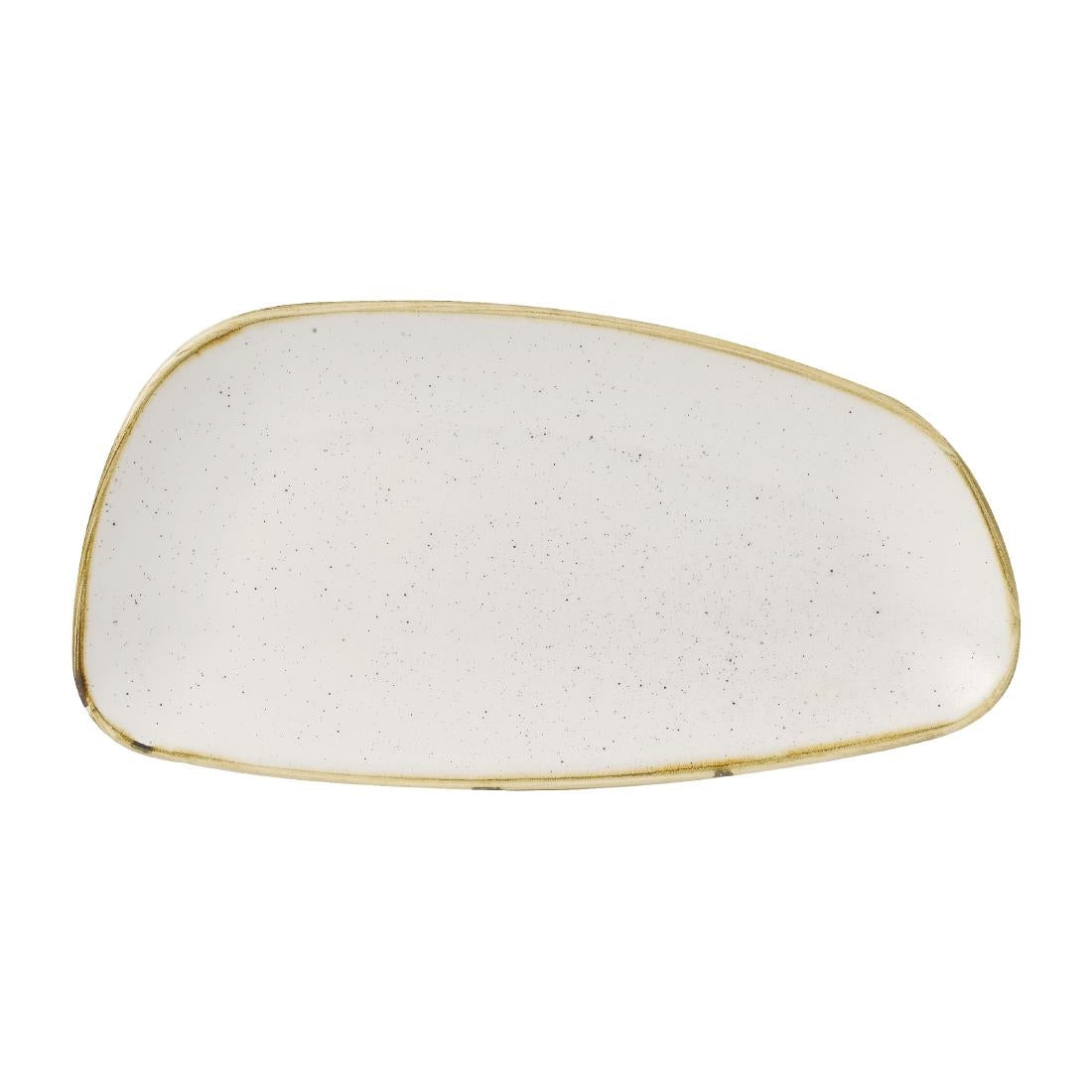 Churchill Stonecast Oval Plates Barley White 300x146mm (Pack of 12) - FD841 Plates Churchill