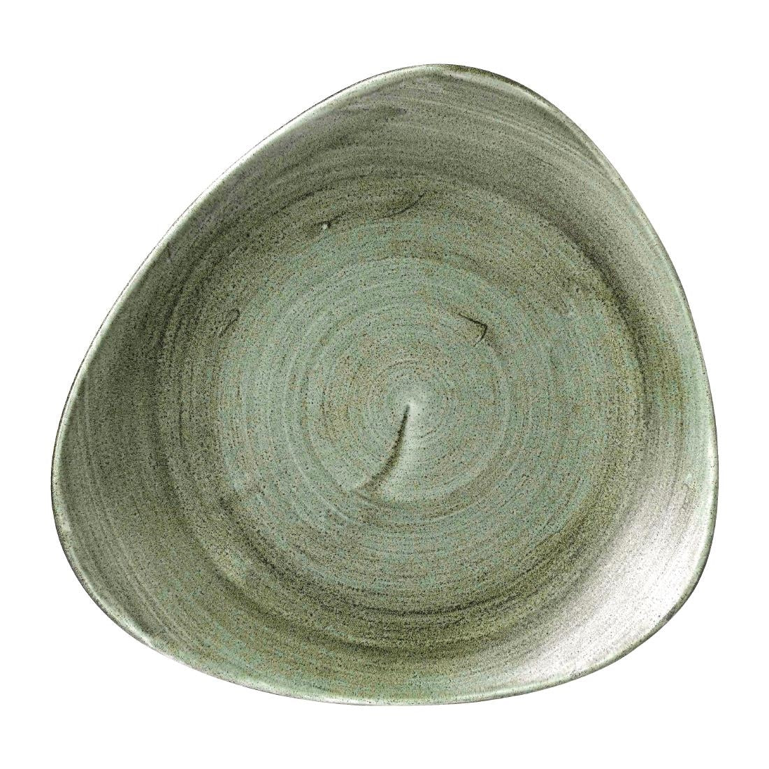 Churchill Stonecast Patina Lotus Plates Burnished Green 254mm (Pack of 12) - FD866 Plates Churchill