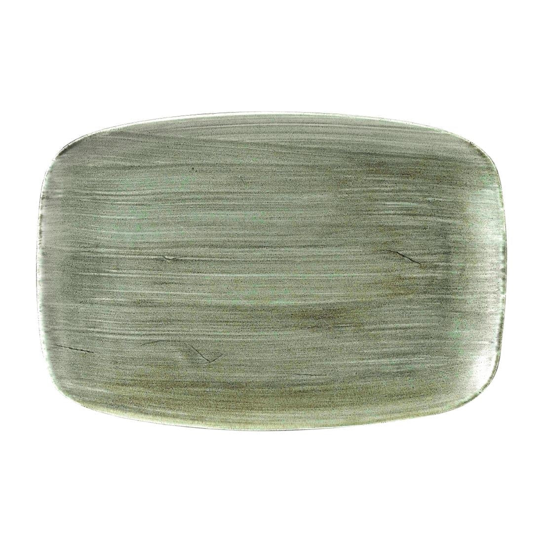 Churchill Stonecast Patina Oblong Plates Burnished Green 343x235mm (Pack of 6) - FD868 Plates Churchill