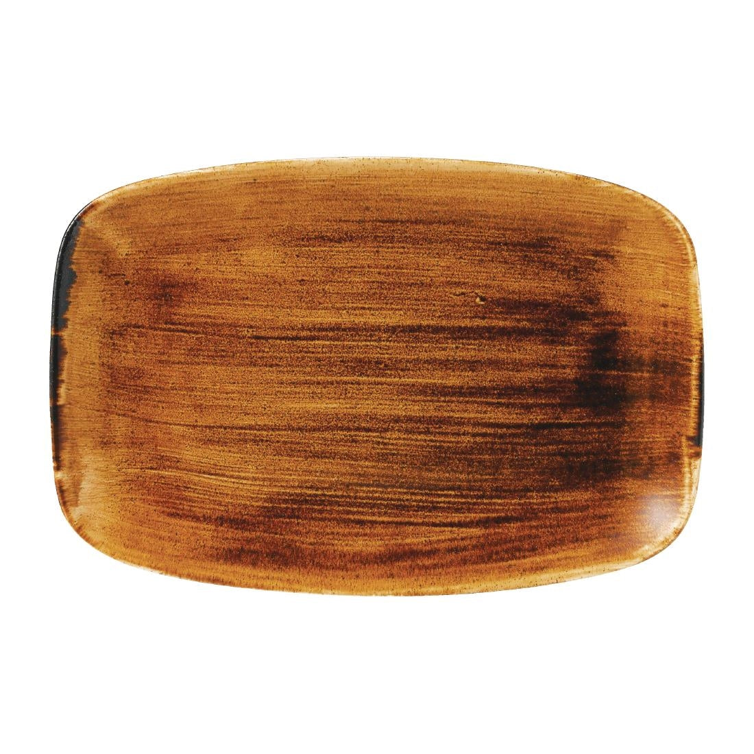 Churchill Stonecast Patina Oblong Plates Vintage Copper 305x198mm (Pack of 6) - FD871 Plates Churchill